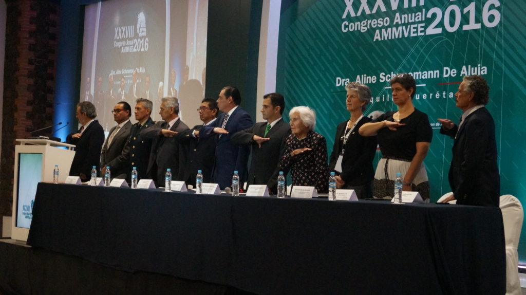 AMMVEE Staff and Mexican authorities at the Congress opening